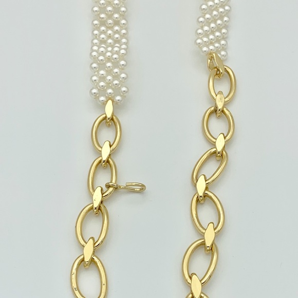 Vintage Belt Faux Pearl Gold Chain Classic 80’s - Picture 2 of 7